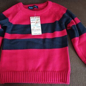 Boy's Size 12 Mo. Pullover Sweater, Red & Black